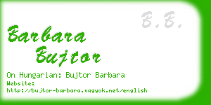 barbara bujtor business card